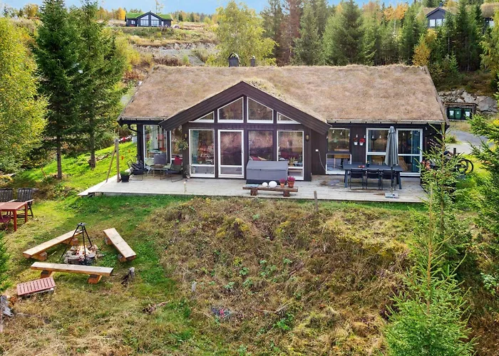 Family Cabin With Views Over Hadeland Tatil Evi Lunner